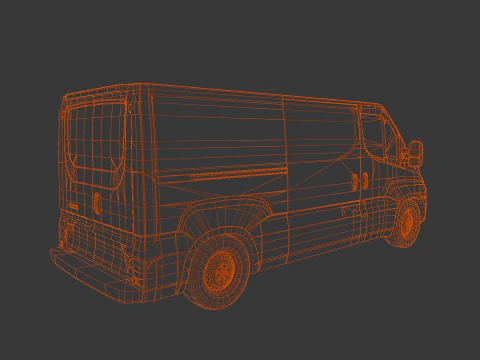 Animated Van 3D Model