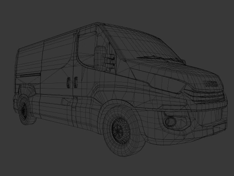Animated Van 3D Model