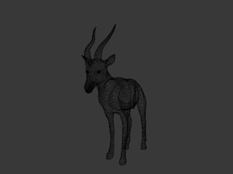 Goat Animated 3D Model
