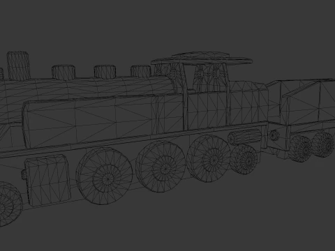 Trenino in legno Modello 3D