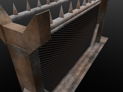 Iron Fence 3D Model