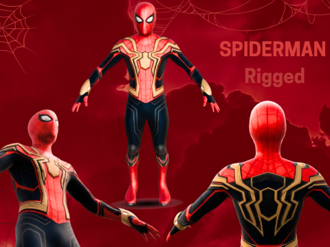 Rigged Spiderman 3D Model
