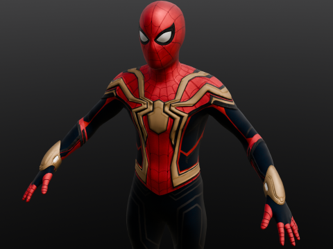 Rigged Spiderman Model 3D