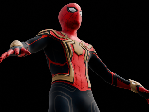 Rigged Spiderman Model 3D