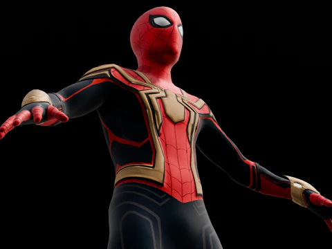 Rigged Spiderman 3D Model