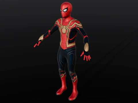 Rigged Spiderman 3D Model