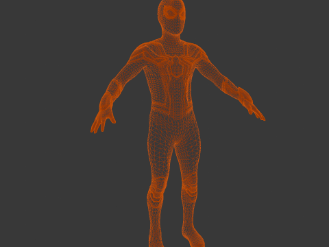 Rigged Spiderman Model 3D