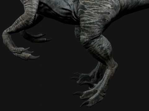 Velociraptor Blue - Animated and Rigged Model 3D