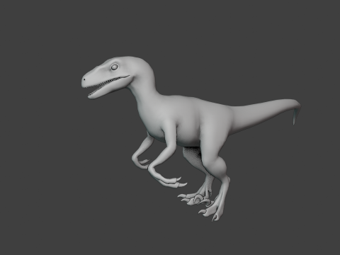 Velociraptor Blue - Animated and Rigged Model 3D