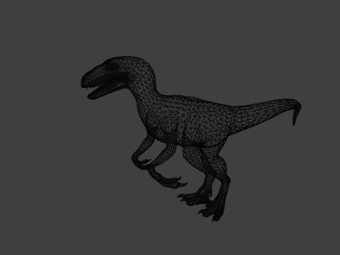 Velociraptor Blue - Animated and Rigged Model 3D