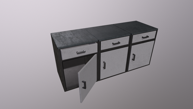 Cupboards 3D Модель .c4d .max .obj .3ds .fbx .stl .blend 