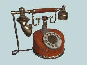 Telepon antik Model 3D