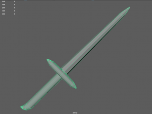 Melee weapon set longsword one-handed mace and stilletto 3D Model