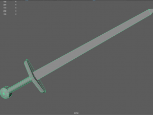 Melee weapon set longsword one-handed mace and stilletto 3D Model