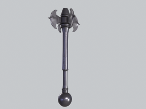 Melee weapon set longsword one-handed mace and stilletto 3D Model