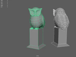 Owl statue 3D Model