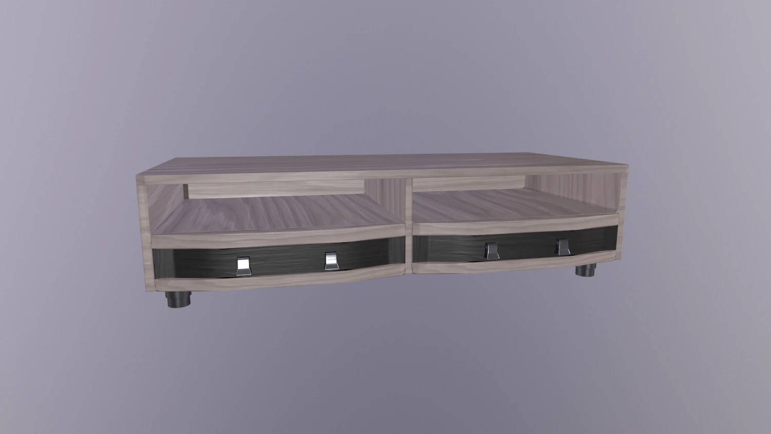 TV Shelf 3D Model .c4d .max .obj .3ds .fbx .stl .blend