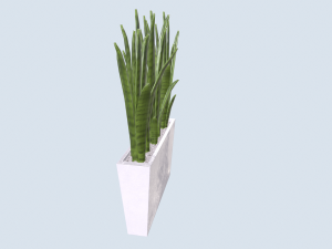 Pike tail pot-plant 3D Model