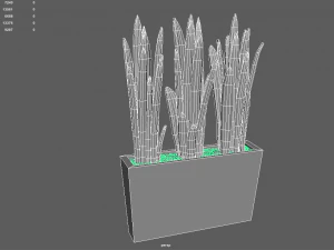 Pike tail pot-plant 3D Model