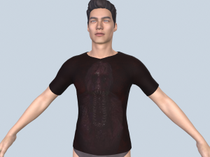 T-shirt Modelo 3D