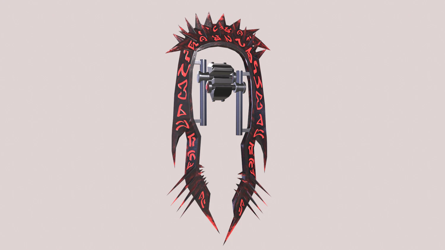 Runic double blades 3D Model .c4d .max .obj .3ds .fbx .stl .blend 