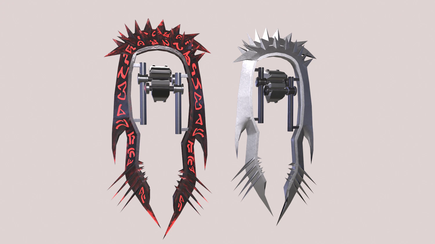 Double blades pack 3D Model .c4d .max .obj .3ds .fbx .stl .blend 