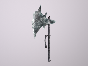 Black ice runic axe 3D Модель