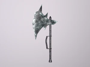 Black ice runic axe 3D Model