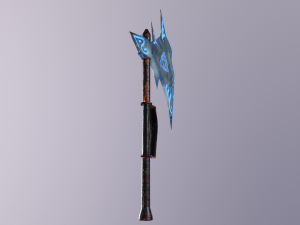 Black ice runic axe 3D Модель