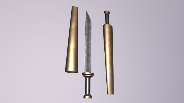 Sword 3D Model .c4d .max .obj .3ds .fbx .stl .blend 