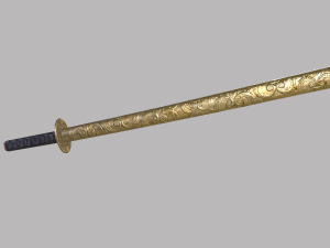Engraved Katana 3D Model