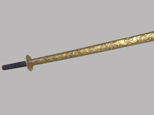 Engraved Katana 3D Model