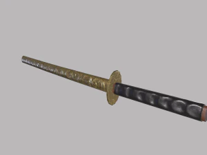 Engraved Katana 3D Model