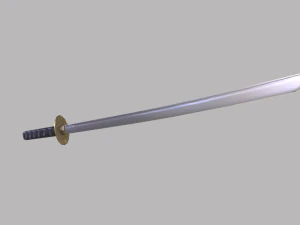 Engraved Katana 3D Model