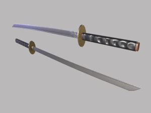 Engraved Katana 3D Model