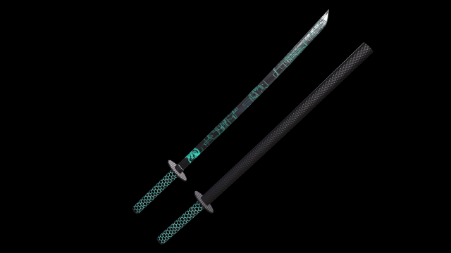 Neon light katana Modello 3D .c4d .max .obj .3ds .fbx .stl .blend 