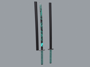 Neon light katana Modello 3D