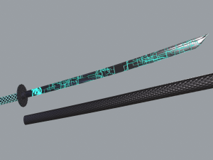 Neon light katana Modello 3D