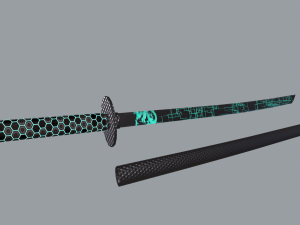Neon light katana Modello 3D