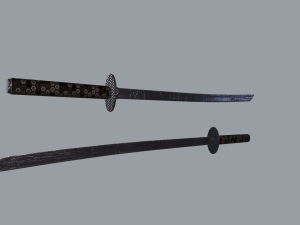 Neon light katana Modello 3D