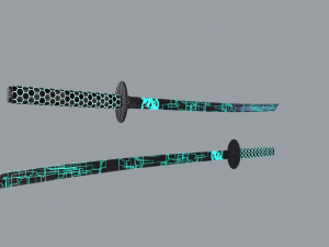 Neon light katana Modello 3D