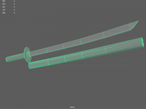 Neon light katana Modello 3D