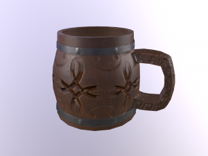 Wooden beer mug 3D मॉडल