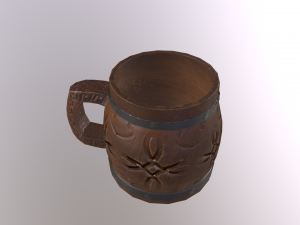 Wooden beer mug 3D मॉडल