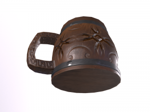 Wooden beer mug 3D मॉडल