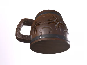 Wooden beer mug 3D Model