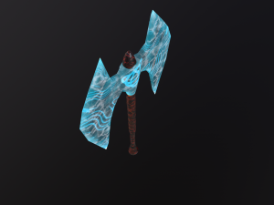 Black ice runic 2 handed axe 3D 모델
