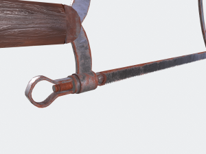 Rusty bone saw 3D Model