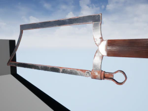 Rusty bone saw 3D Model
