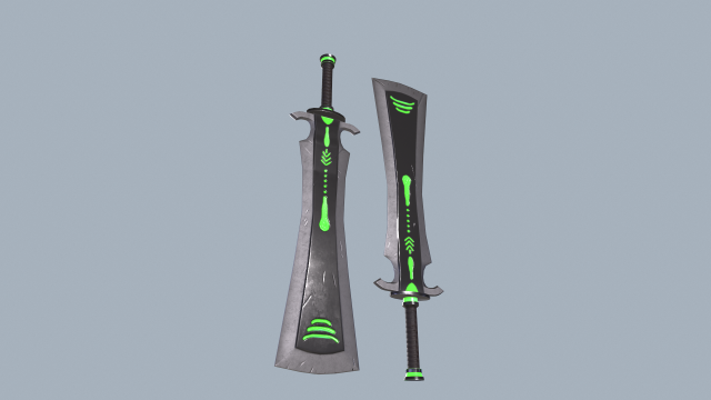 Neon blade Model 3D .c4d .max .obj .3ds .fbx .stl .blend 